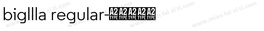 bigllla regular字体转换